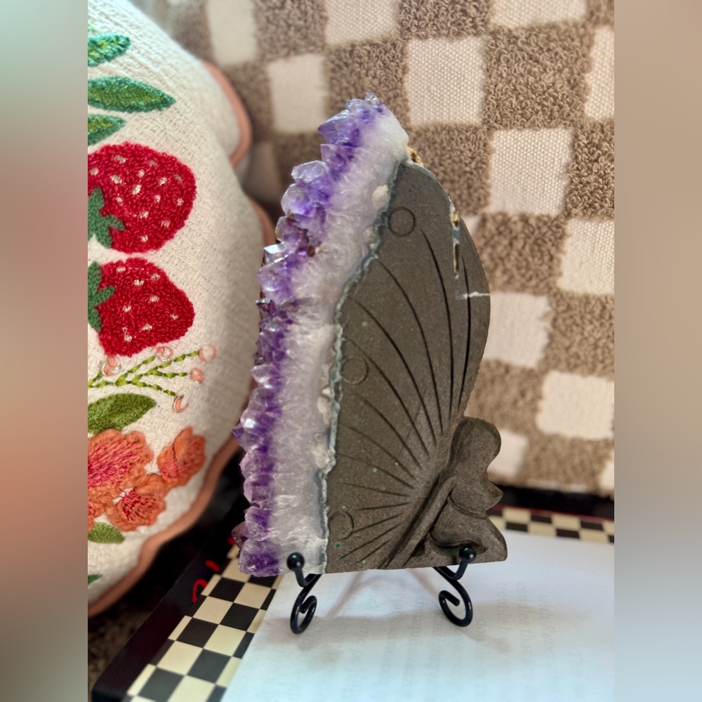 Amethyst Crystal Cluster Fairy w/ Stand